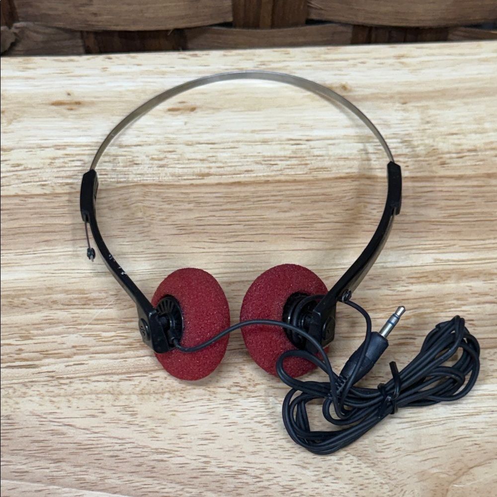 Vintage Unbranded Red On-Ear Headphones